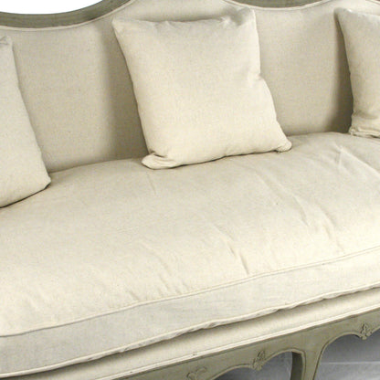 Adele Sofa by Zentique in faux olive green birch. Made from faux olive green birch in a traditional style.