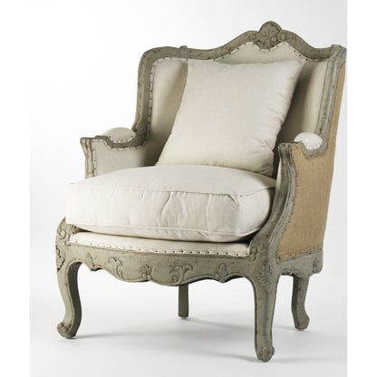 Adele Love Chair by Zentique in faux olive green birch. Made from faux olive green birch in a traditional style.