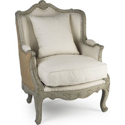 Adele Love Chair by Zentique in faux olive green birch. Made from faux olive green birch in a traditional style.
