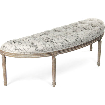 Louis Curve Bench by Zentique. Made from unique in a traditional style.