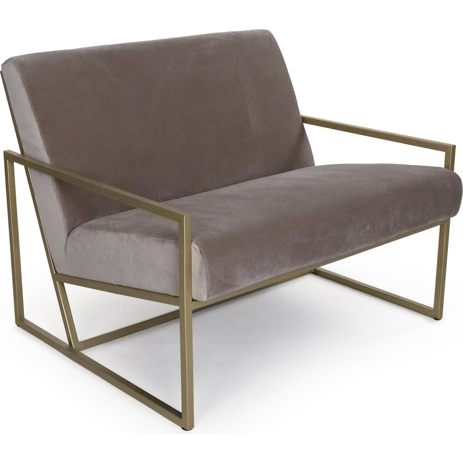 Heather Love Chair by Zentique in gold, gray and metal, polyester velvet. Made from metal, polyester velvet in a modern style.