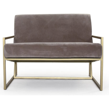 Heather Love Chair by Zentique in gold, gray and metal, polyester velvet. Made from metal, polyester velvet in a modern style.
