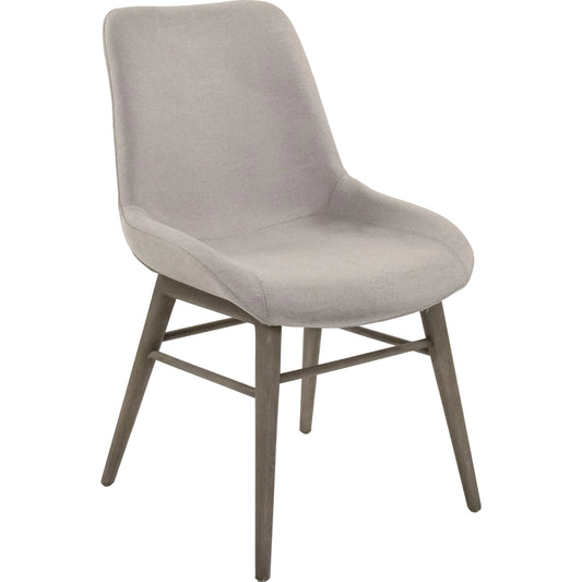 Zola Side Chair by Zentique in grey and beech, polyester. Made from beech, polyester in a modern style.