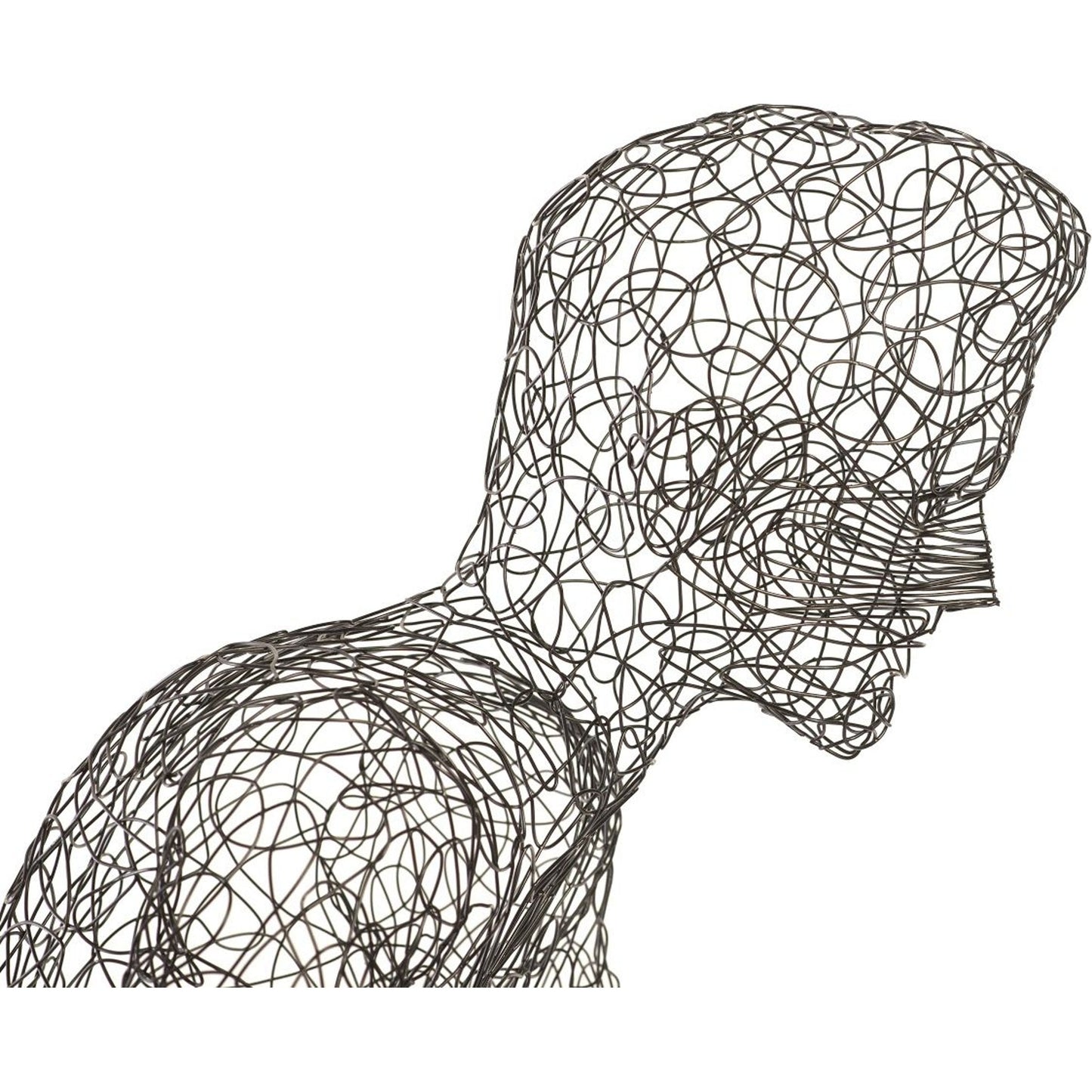 005 SR-820293 | Closeup | Crazy Wire Lounging Female by Phillips Collection in black. Made from metal in a modern style.