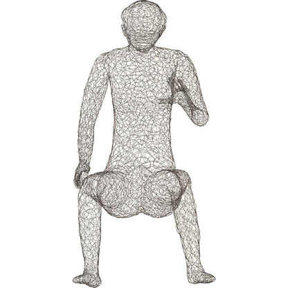 Crazy Wire Lounging Female by Phillips Collection in black. Made from metal in a modern style.