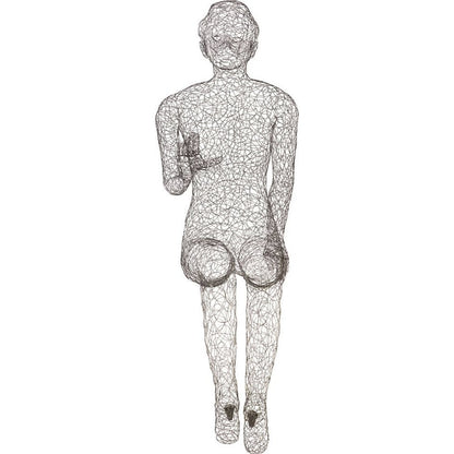 Crazy Wire Lounging Female by Phillips Collection in black. Made from metal in a modern style.