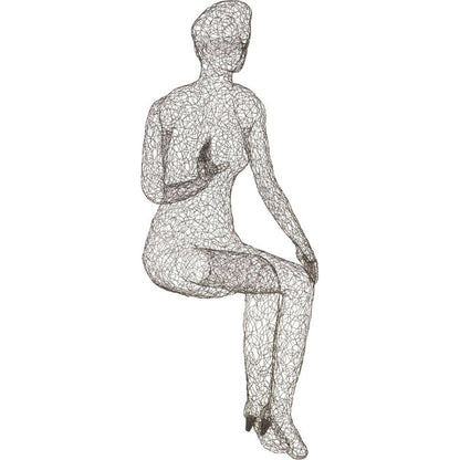 Crazy Wire Lounging Female by Phillips Collection in black. Made from metal in a modern style.