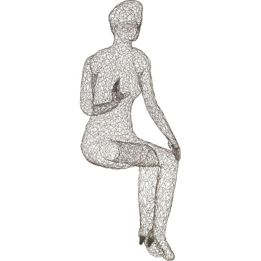 Crazy Wire Lounging Female by Phillips Collection in black. Made from metal in a modern style.