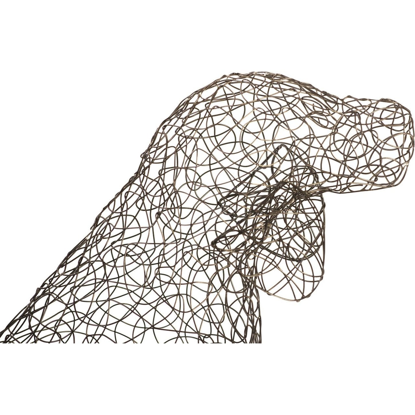 002 SR-820292 | Closeup | Crazy Wire Beagle by Phillips Collection in black. Made from metal in a modern style.