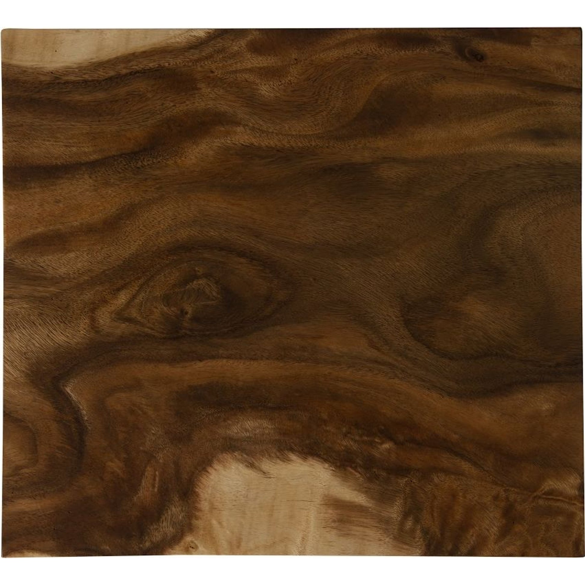 Chamcha Wood End Table by Phillips Collection in gold, brown and brass, natural. Made from wood in a modern style.