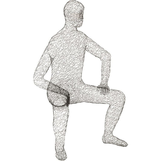 Crazy Wire Lounging Male by Phillips Collection in black. Made from metal in a modern style.