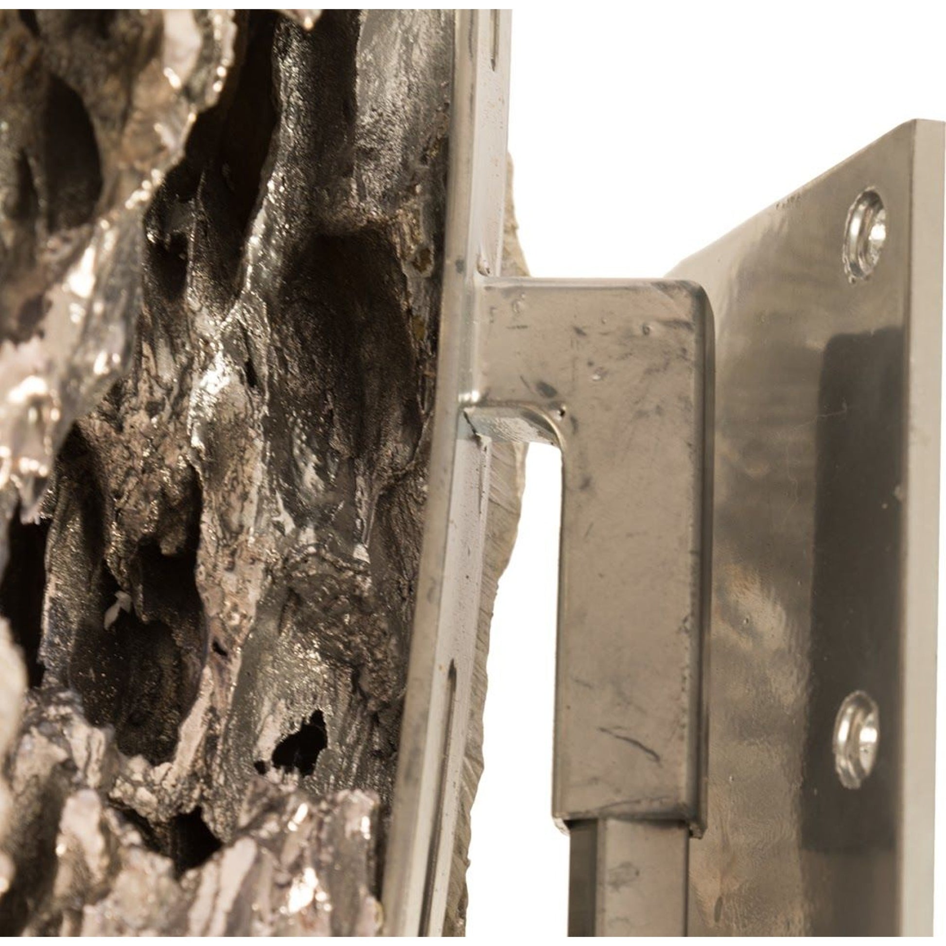 Stalagmite Wall Art Chrome by Phillips Collection in silver. Made from stone in a modern style.