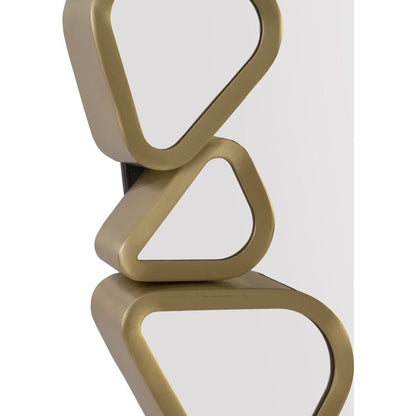 Pebble Mirror by Phillips Collection in gold and brass. Made from metal in a modern style.