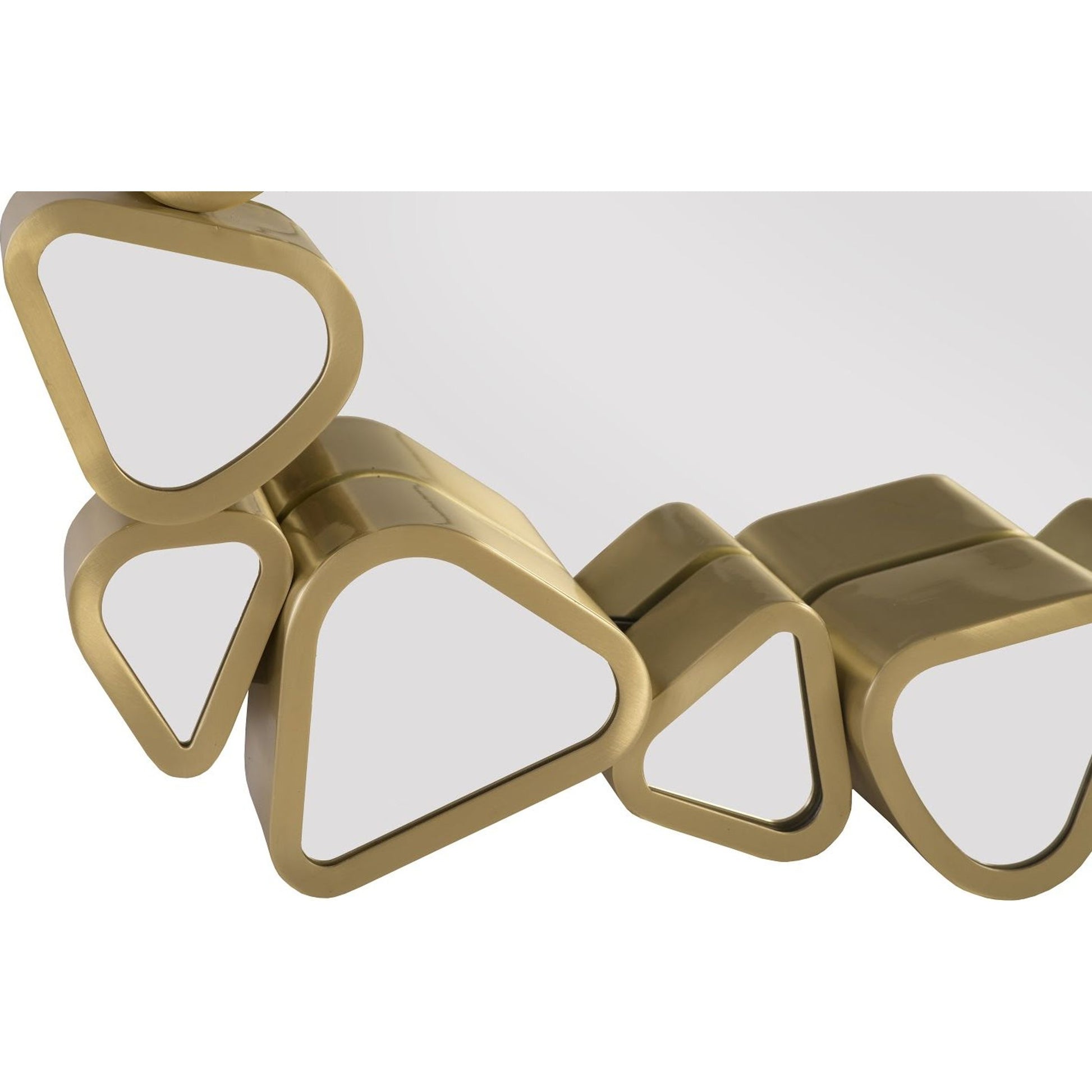 Pebble Mirror by Phillips Collection in gold and brass. Made from metal in a modern style.