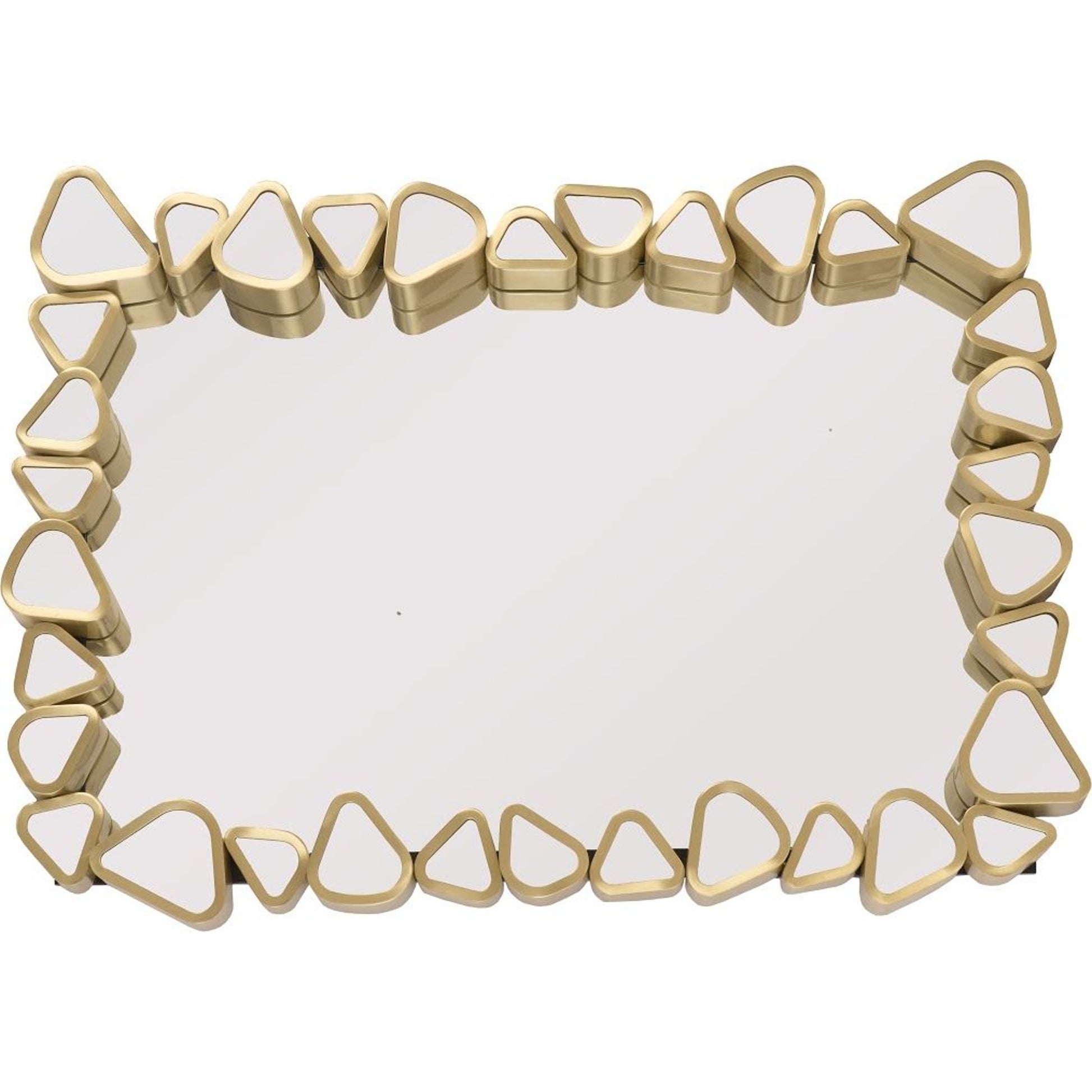 Pebble Mirror by Phillips Collection in gold and brass. Made from metal in a modern style.