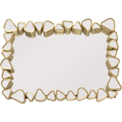 Pebble Mirror by Phillips Collection in gold and brass. Made from metal in a modern style.