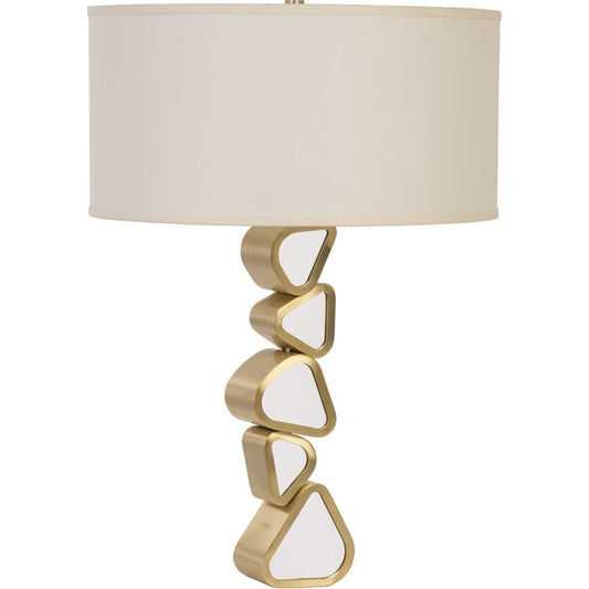 Pebble Table Lamp by Phillips Collection in gold and brass. Made from metal in a modern style.
