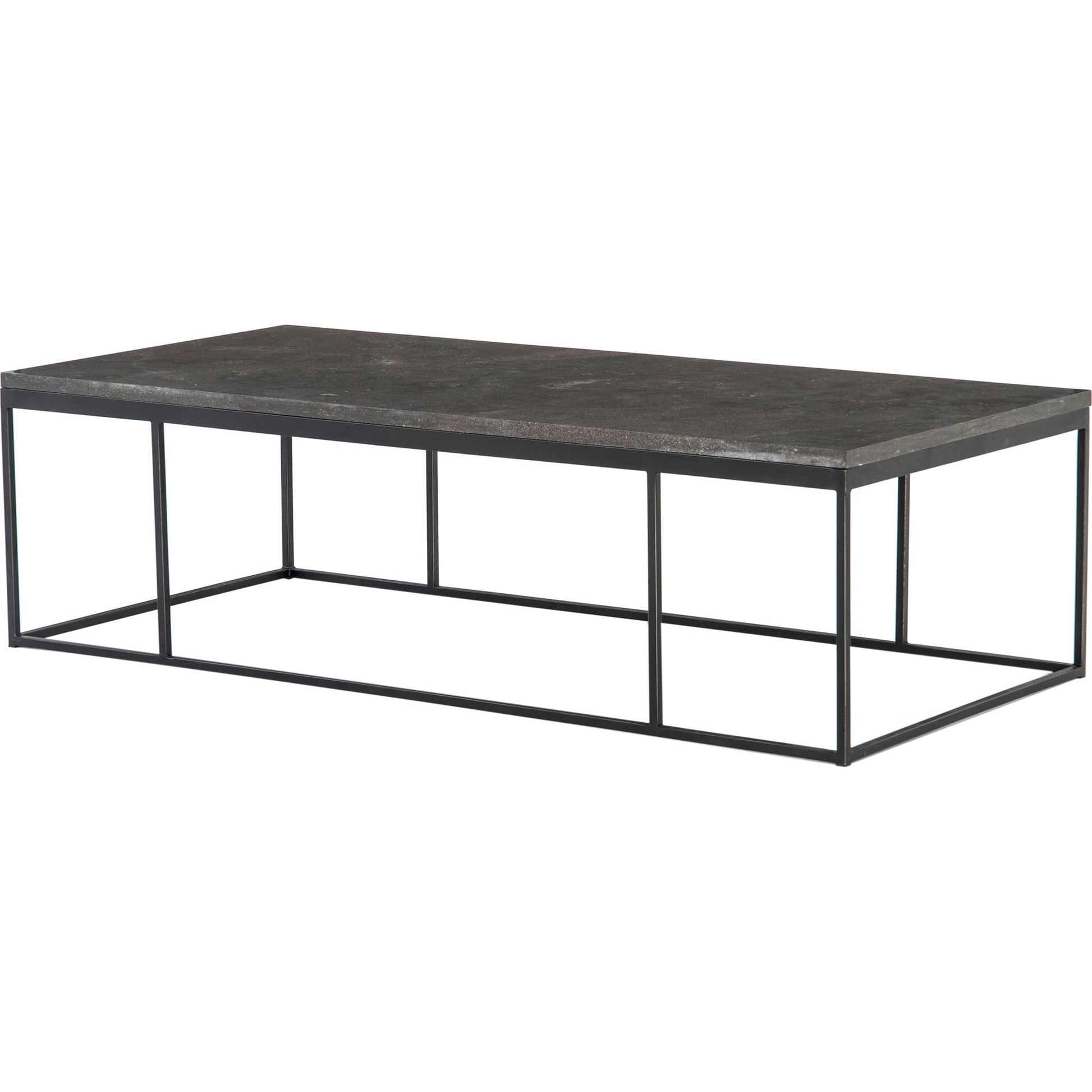 Harlow Coffee Table by Four Hands in blue stone, gunmetal. Made from bluestone, iron in a modern style.