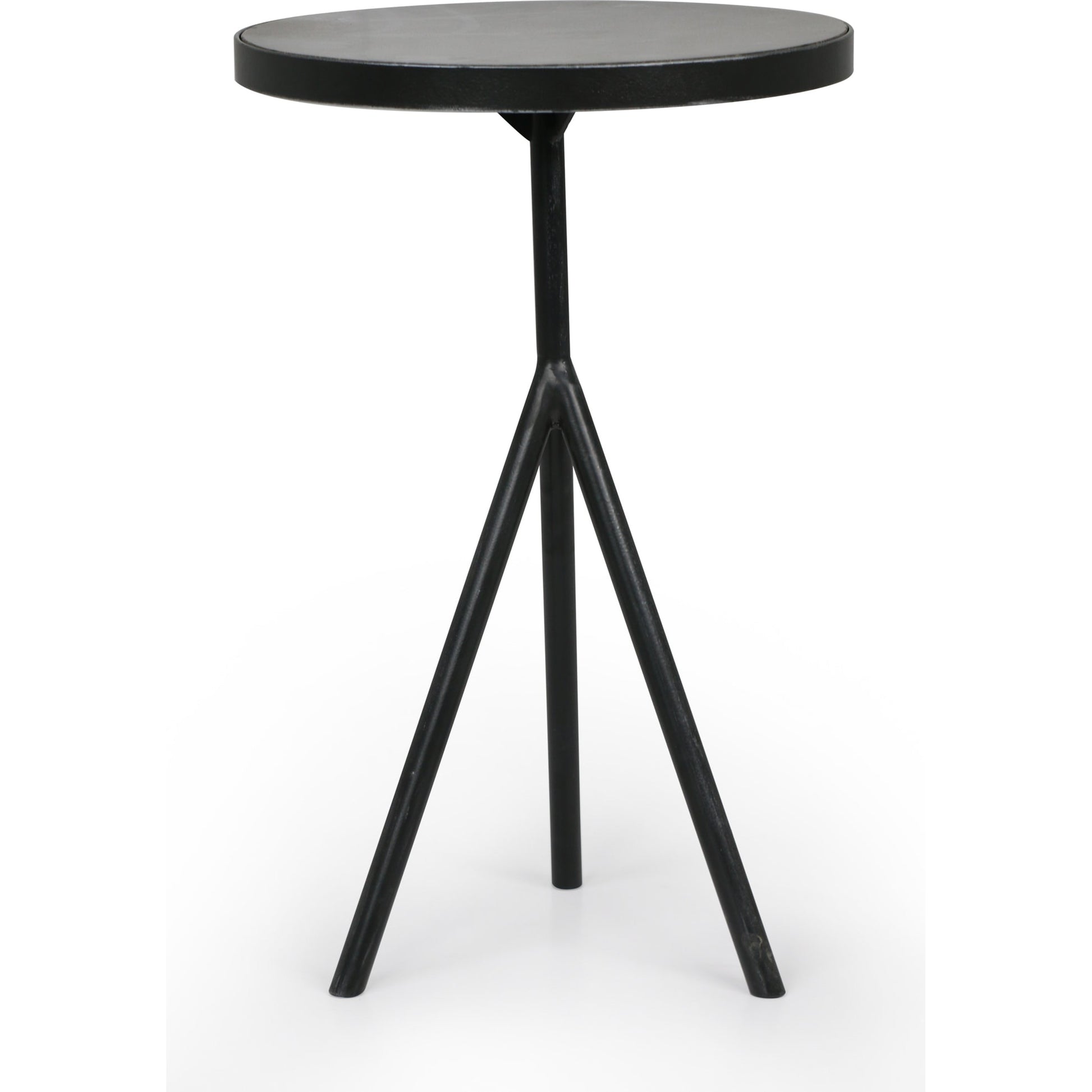 Corin End Table by Four Hands in powder black, bluestone and bluestone. Made from bluestone, iron in a modern style.