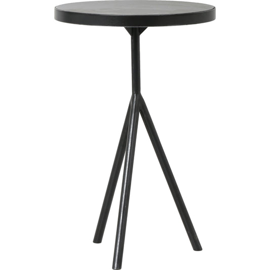 Corin End Table by Four Hands in powder black, bluestone and bluestone. Made from bluestone, iron in a modern style.