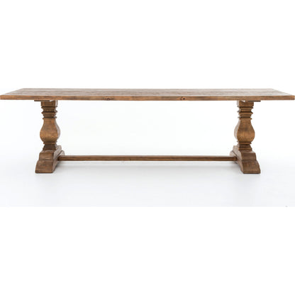 Durham Dining Table by Four Hands in bleached oak and waxed bleached fir, bleached oak. Made from solid reclaimed pine, solid pine in a cottage & farmhouse style.