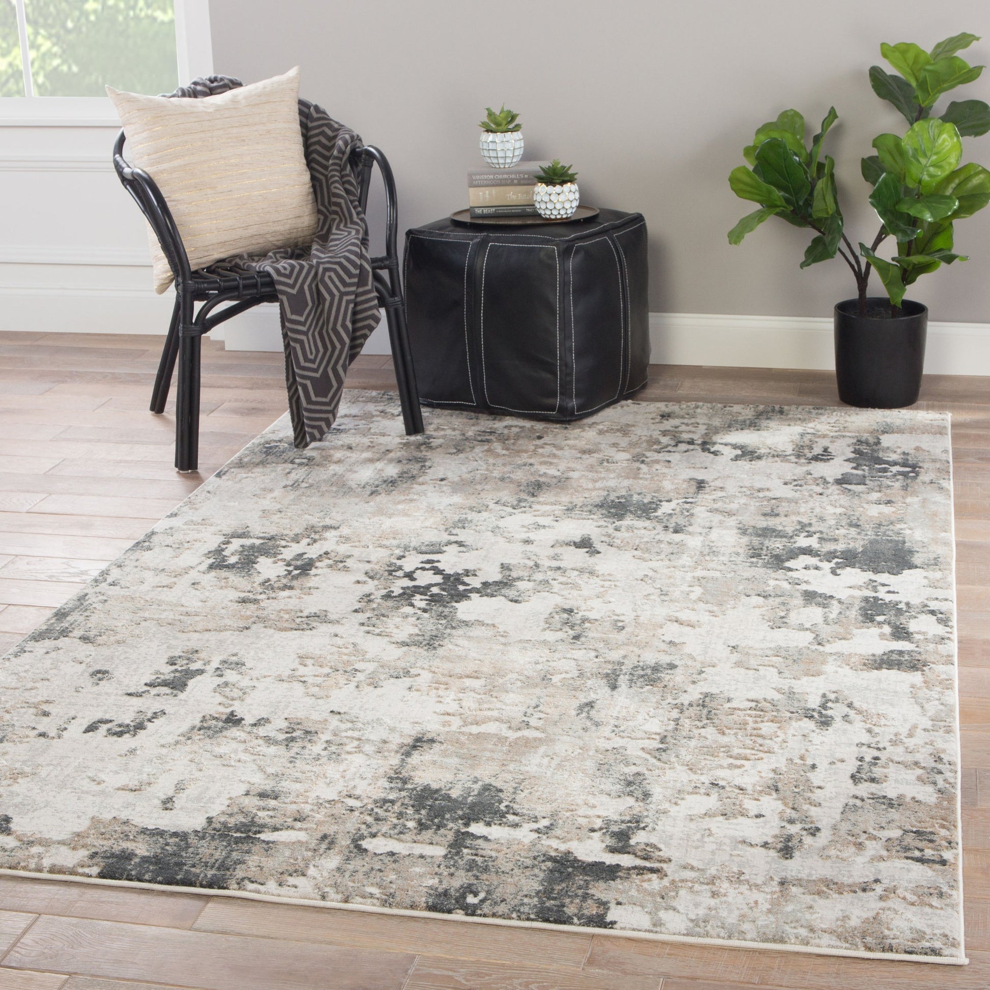 Lynne Rug by Jaipur Living in white, gray. Made from unique in a unique style.