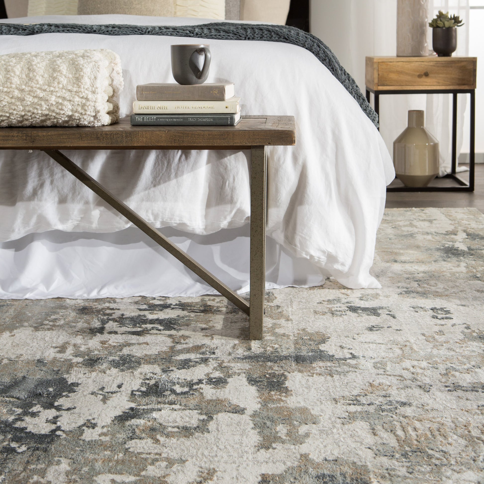 Lynne Rug by Jaipur Living in white, gray. Made from unique in a unique style.