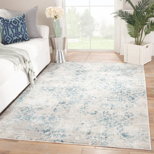Cirque CIQ20 Rug by Jaipur Living in blue, ivory. Made from unique in a unique style.