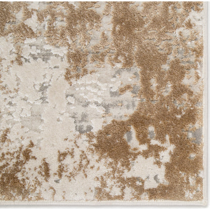 Resa Rug by Jaipur Living in gray, gold. Made from unique in a unique style.