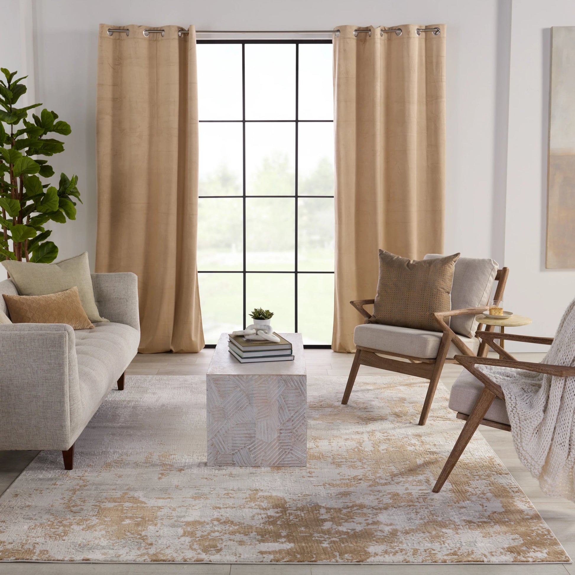 Resa Rug by Jaipur Living in gray, gold. Made from unique in a unique style.