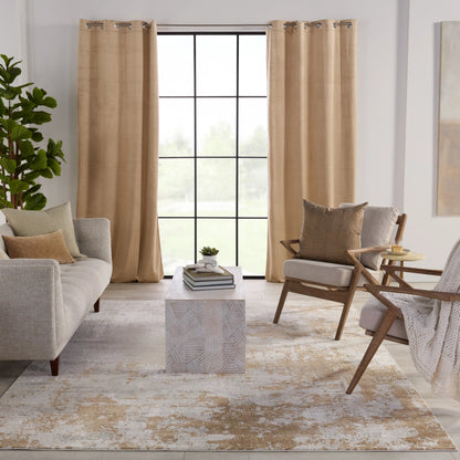 Resa Rug by Jaipur Living in gray, gold. Made from unique in a unique style.