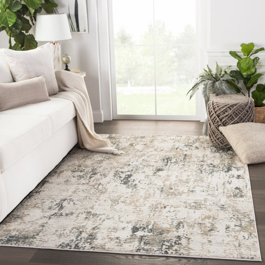 Cassia Rug by Jaipur Living in gray, gold. Made from unique in a unique style.