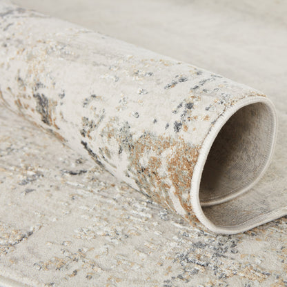 Cirque CIQ29 Rug by Jaipur Living in gray, gold. Made from unique in a unique style.