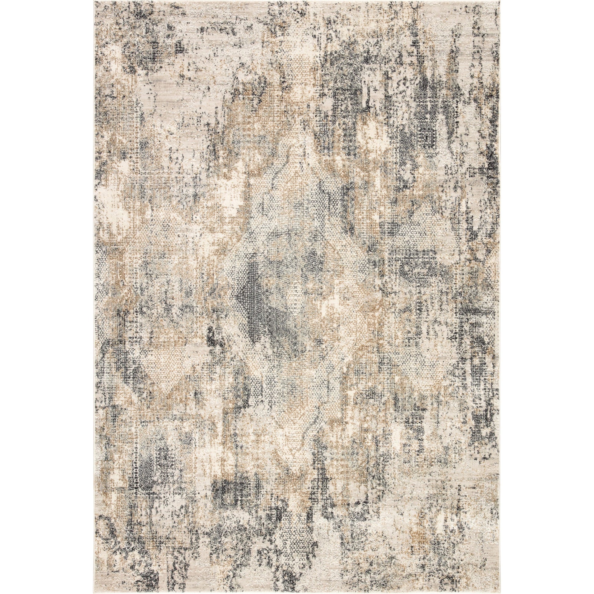 Ramsey Rug by Jaipur Living in gray, gold. Made from 70% viscose, 30% polyester in a unique style.