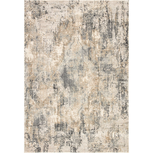 Ramsey Rug by Jaipur Living in gray, gold. Made from 70% viscose, 30% polyester in a unique style.