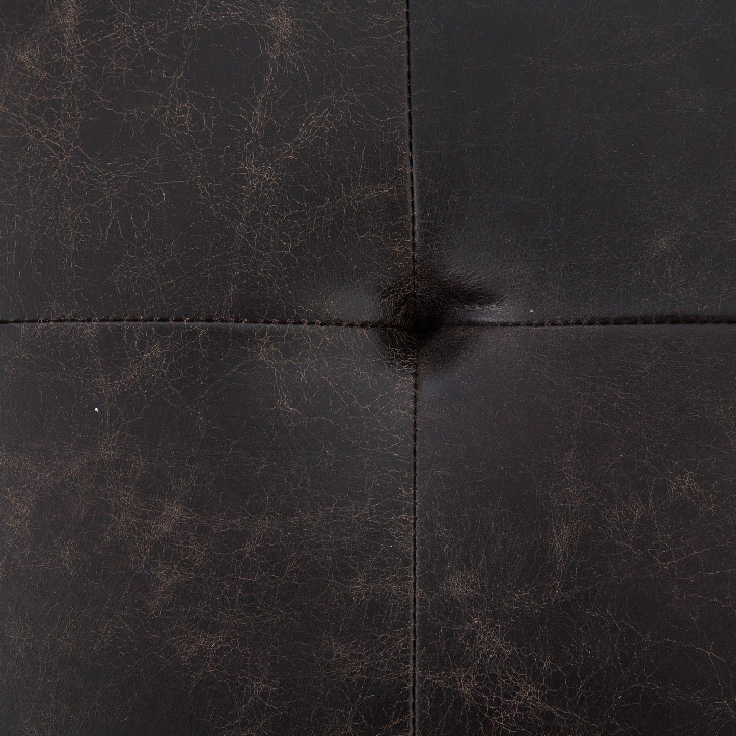 003 S-279459 | Additional Silo | Oxford Square Coffee Table by Four Hands in rialto ebony, antique brass. Made from top grain leather, iron, 100% polyester in a modern style.