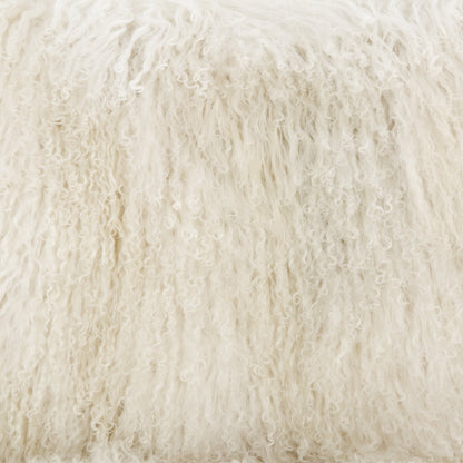 Ashland Armchair by Four Hands in mongolia cream fur, drifted oak. Made from mongolia fur, solid oak, 100% polyester in a modern style.