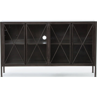 Allegra Sideboard by Four Hands in honey oak, honey oak veneer, light natural cane and honey oak. Made from solid oak, oak veneer in a modern style.
