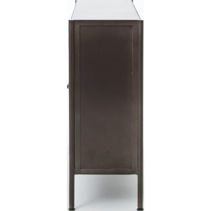 Allegra Sideboard by Four Hands in honey oak, honey oak veneer, light natural cane and honey oak. Made from solid oak, oak veneer in a modern style.