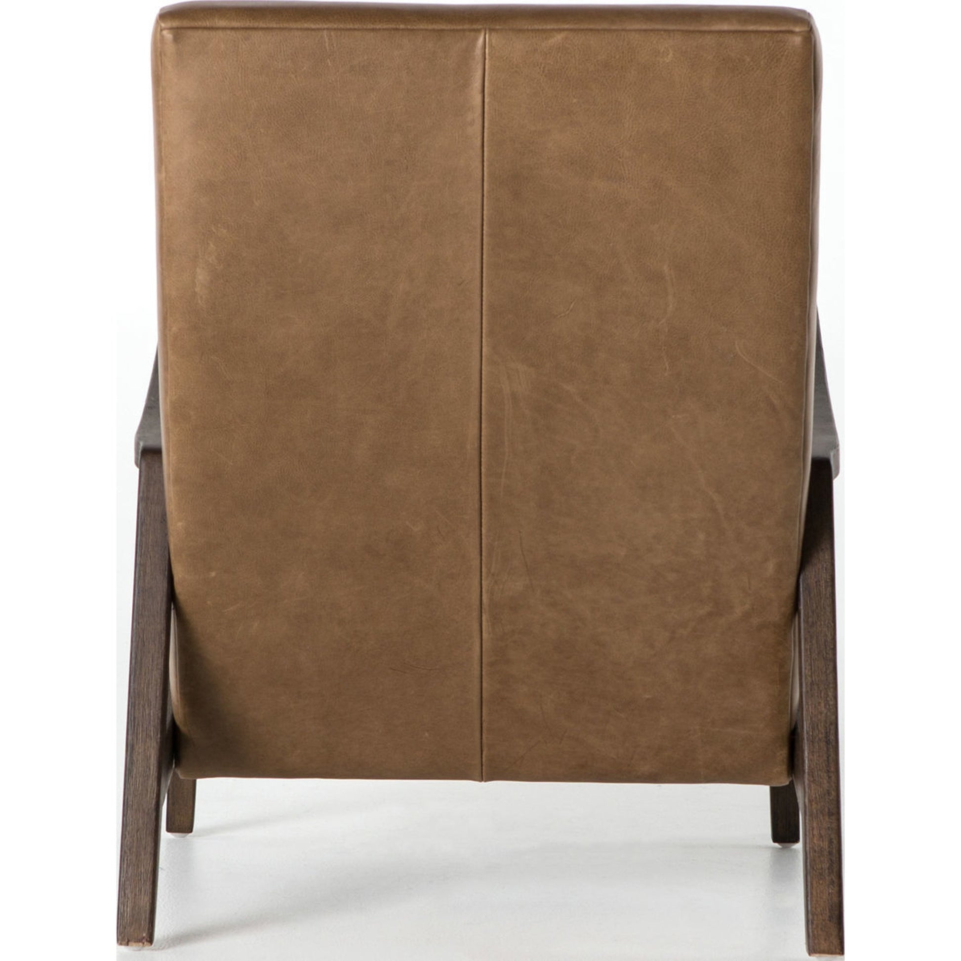Chance Chair by Four Hands in dakota warm taupe, rubbed sienna brown. Made from top grain leather, solid parawood, 100% polyester in a modern style.