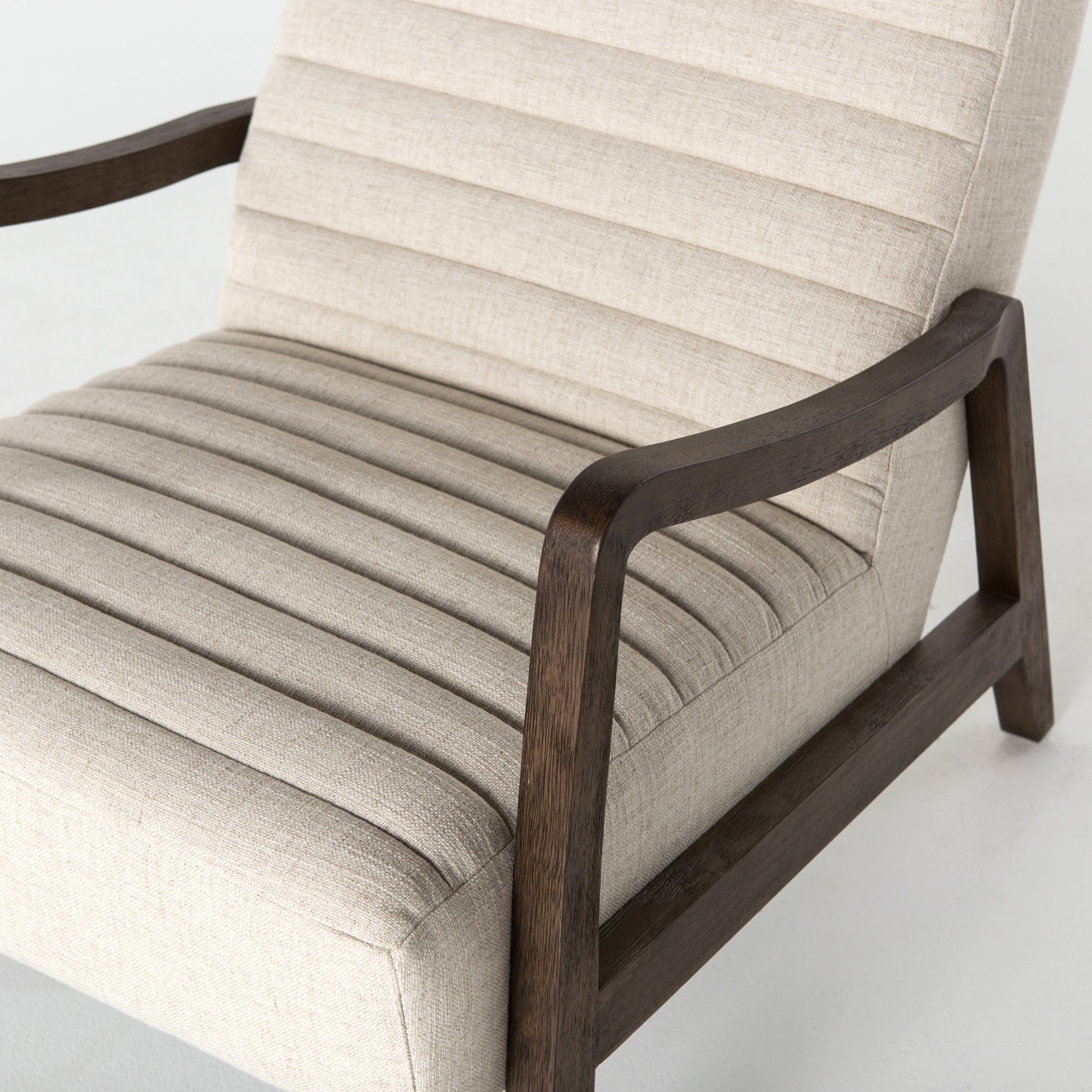 Chance Chair by Four Hands in dakota warm taupe, rubbed sienna brown. Made from top grain leather, solid parawood, 100% polyester in a modern style.
