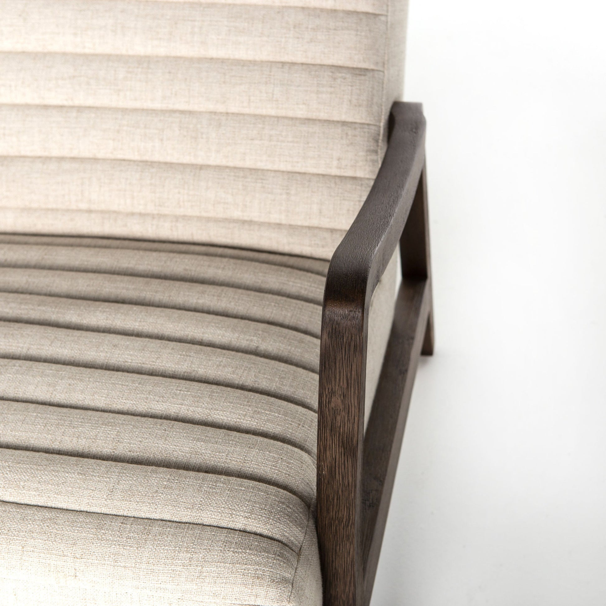 Chance Chair by Four Hands in dakota warm taupe, rubbed sienna brown. Made from top grain leather, solid parawood, 100% polyester in a modern style.