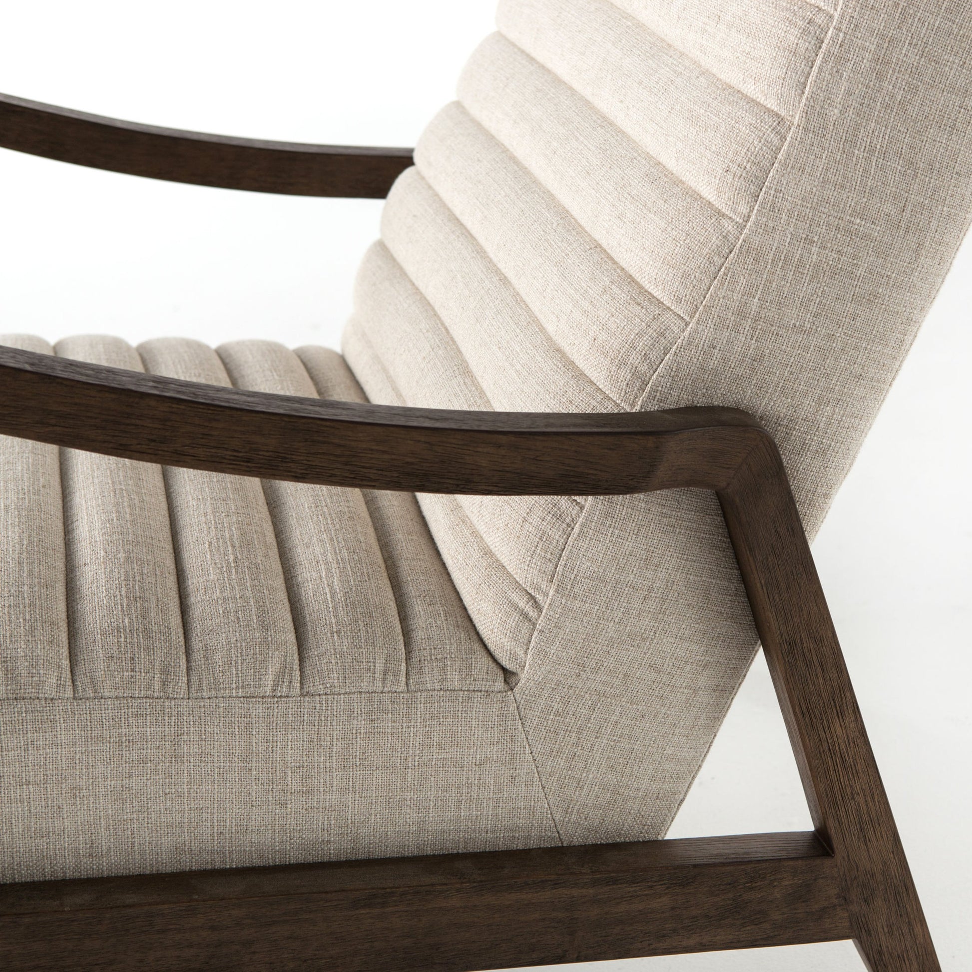 Chance Chair by Four Hands in dakota warm taupe, rubbed sienna brown. Made from top grain leather, solid parawood, 100% polyester in a modern style.