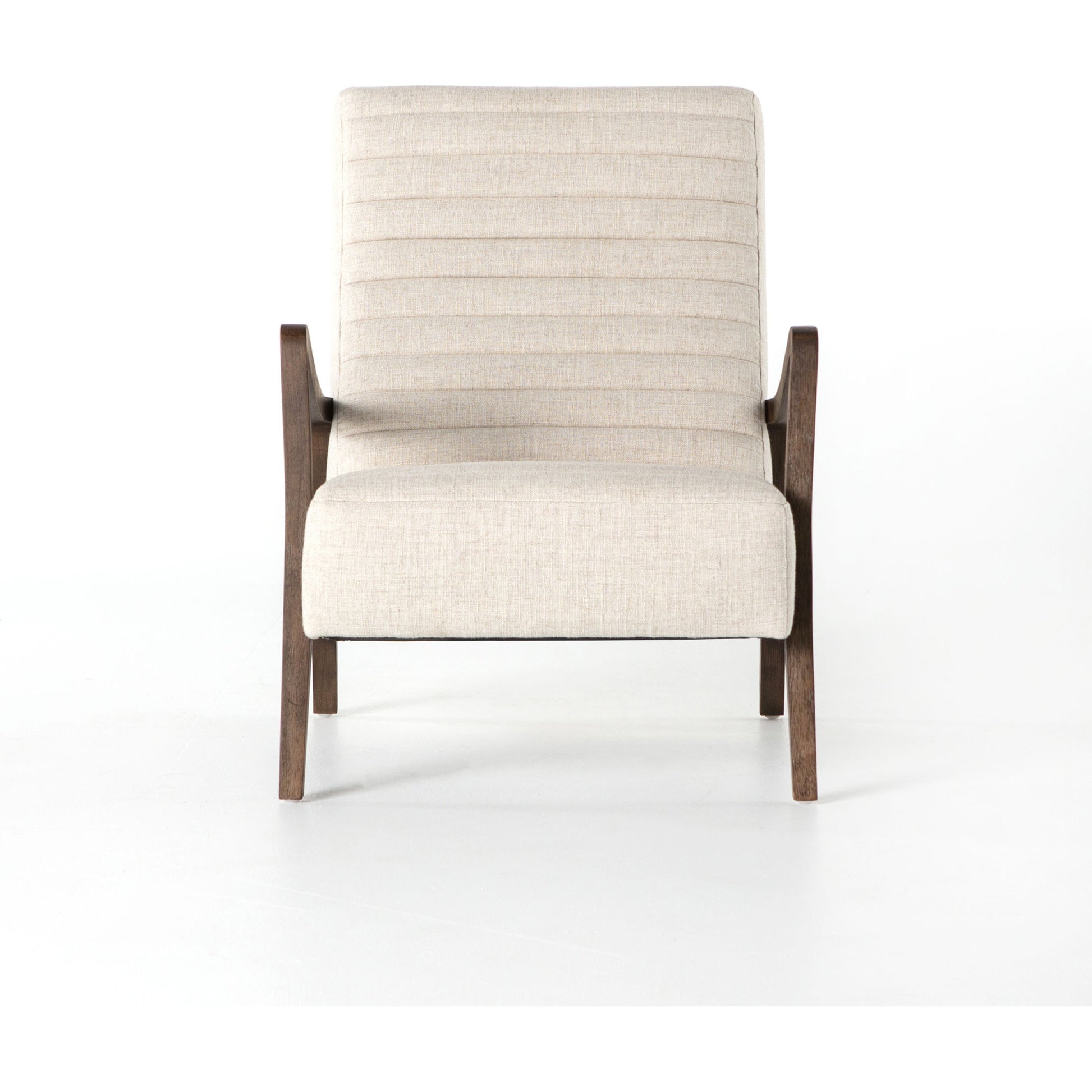 Chance Chair by Four Hands in dakota warm taupe, rubbed sienna brown. Made from top grain leather, solid parawood, 100% polyester in a modern style.