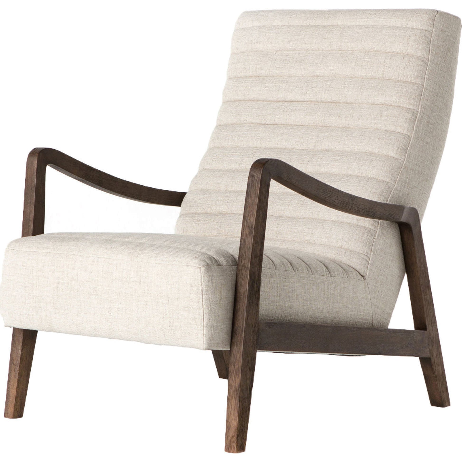 Chance Chair by Four Hands in dakota warm taupe, rubbed sienna brown. Made from top grain leather, solid parawood, 100% polyester in a modern style.