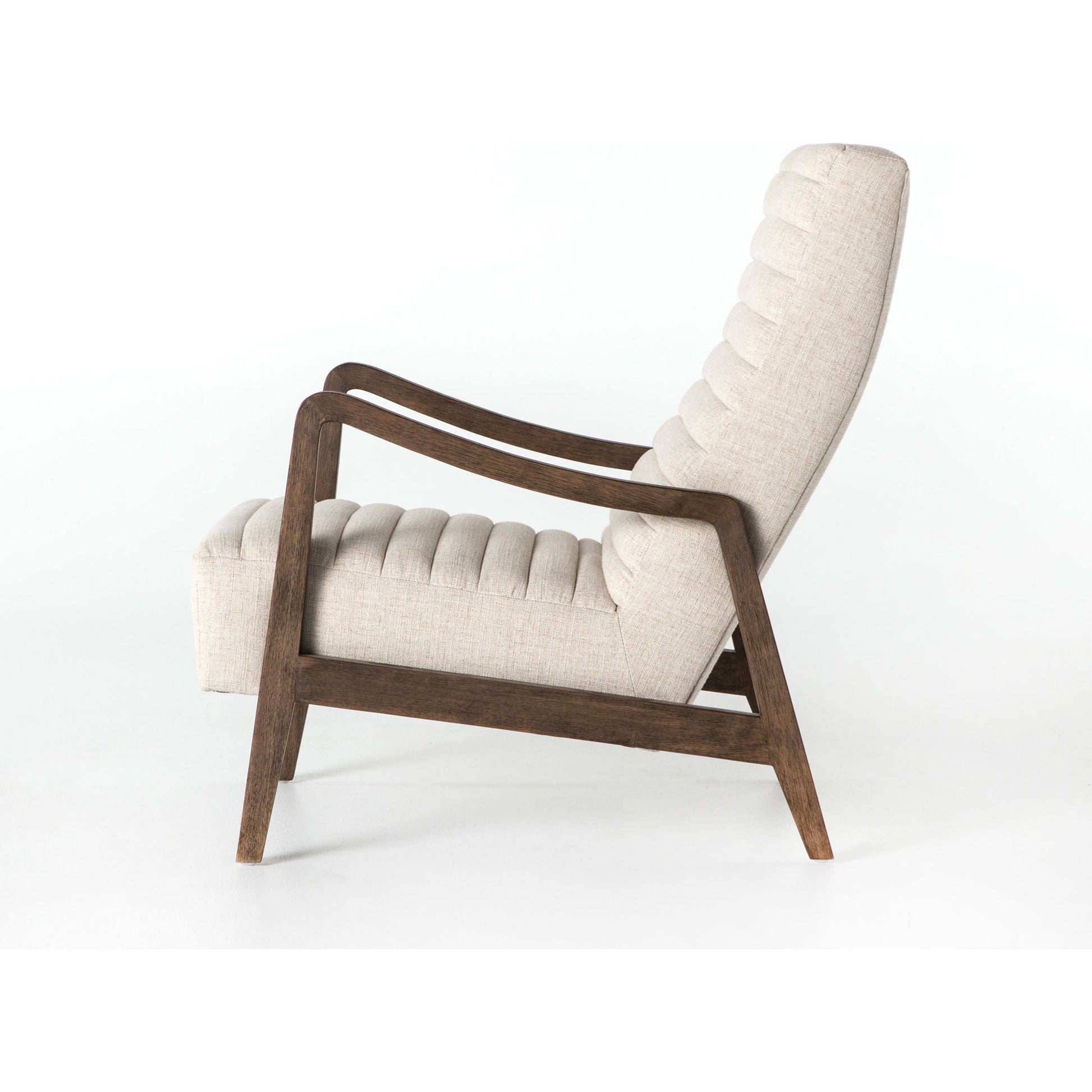 Chance Chair by Four Hands in dakota warm taupe, rubbed sienna brown. Made from top grain leather, solid parawood, 100% polyester in a modern style.