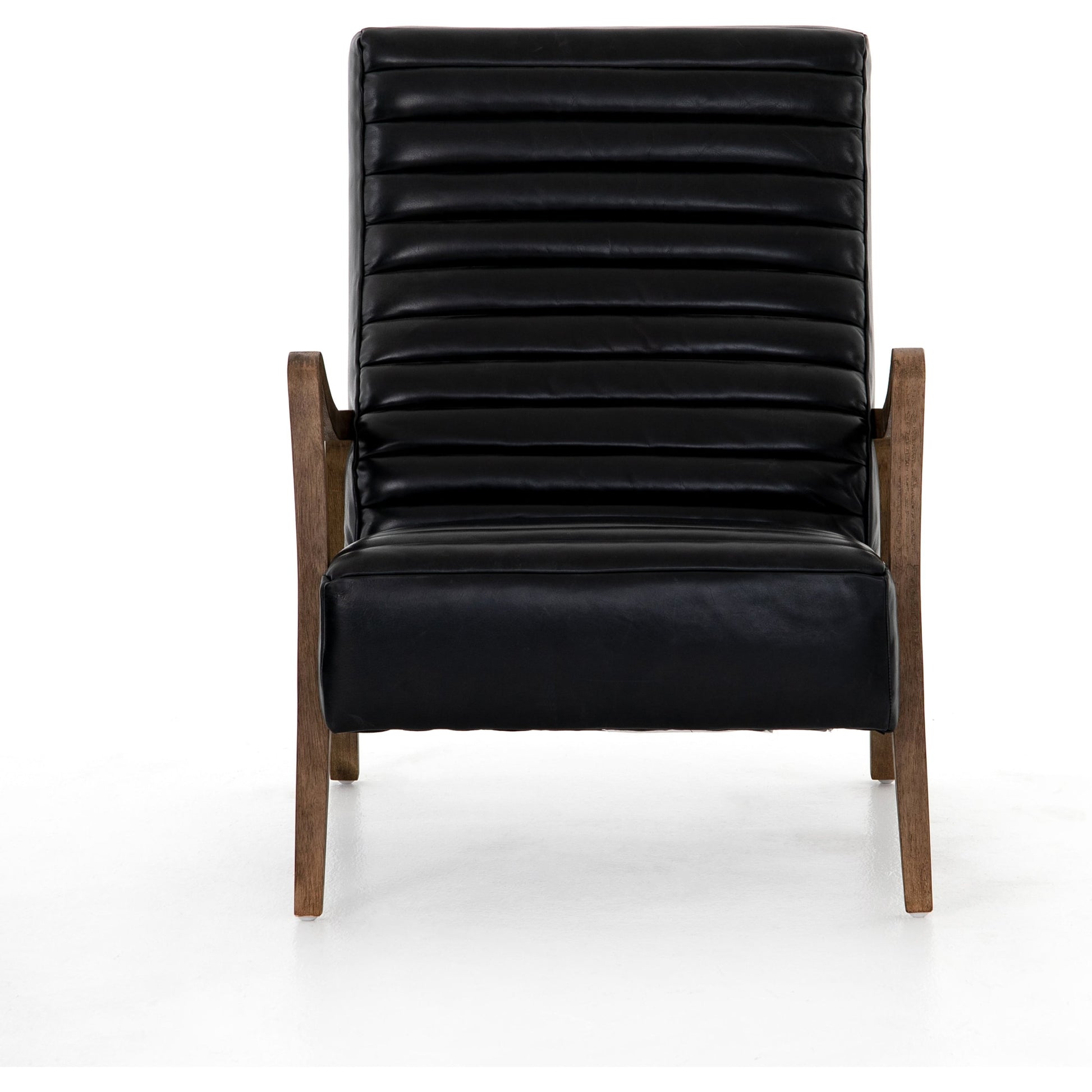 Chance Chair by Four Hands in dakota warm taupe, rubbed sienna brown. Made from top grain leather, solid parawood, 100% polyester in a modern style.