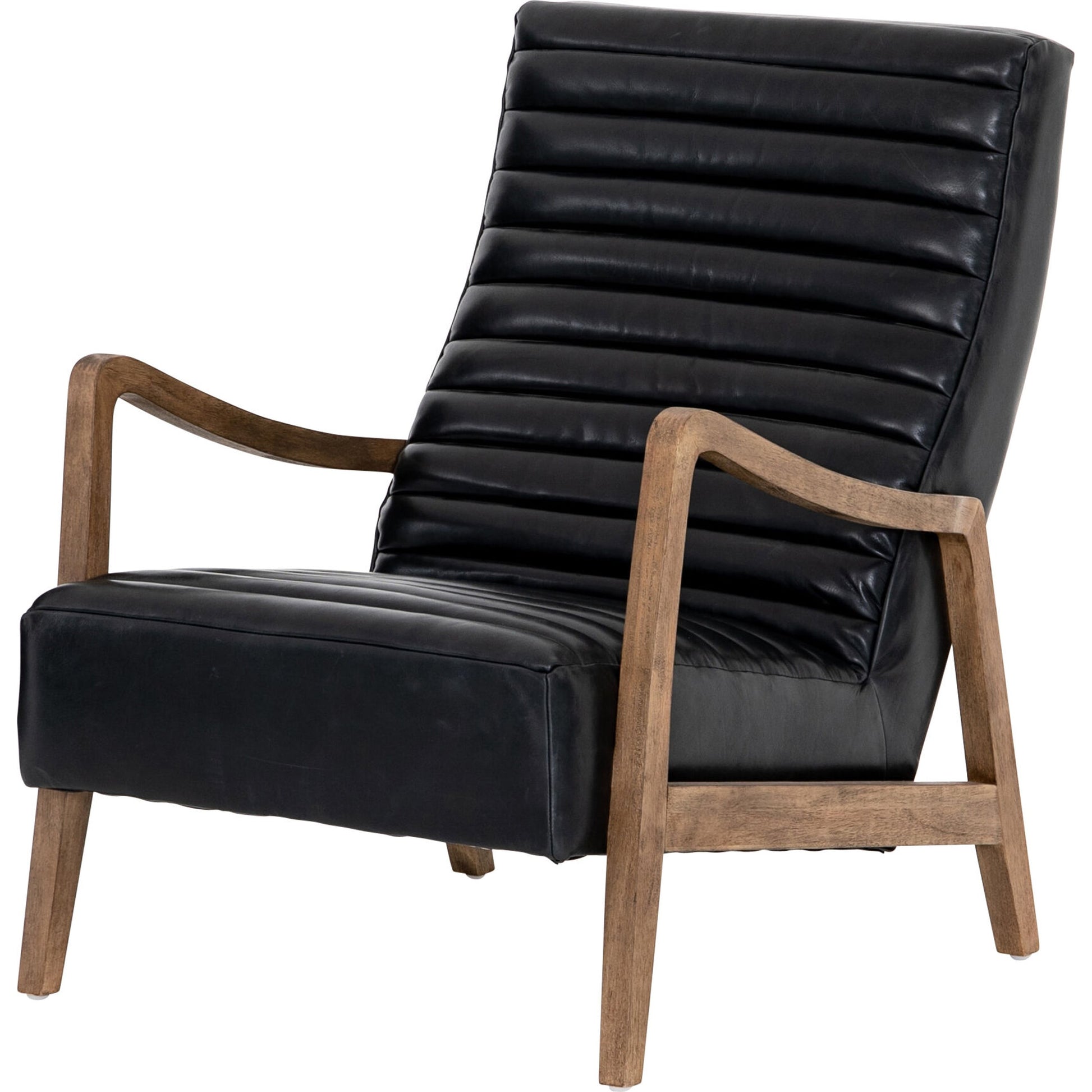 Chance Chair by Four Hands in dakota warm taupe, rubbed sienna brown. Made from top grain leather, solid parawood, 100% polyester in a modern style.