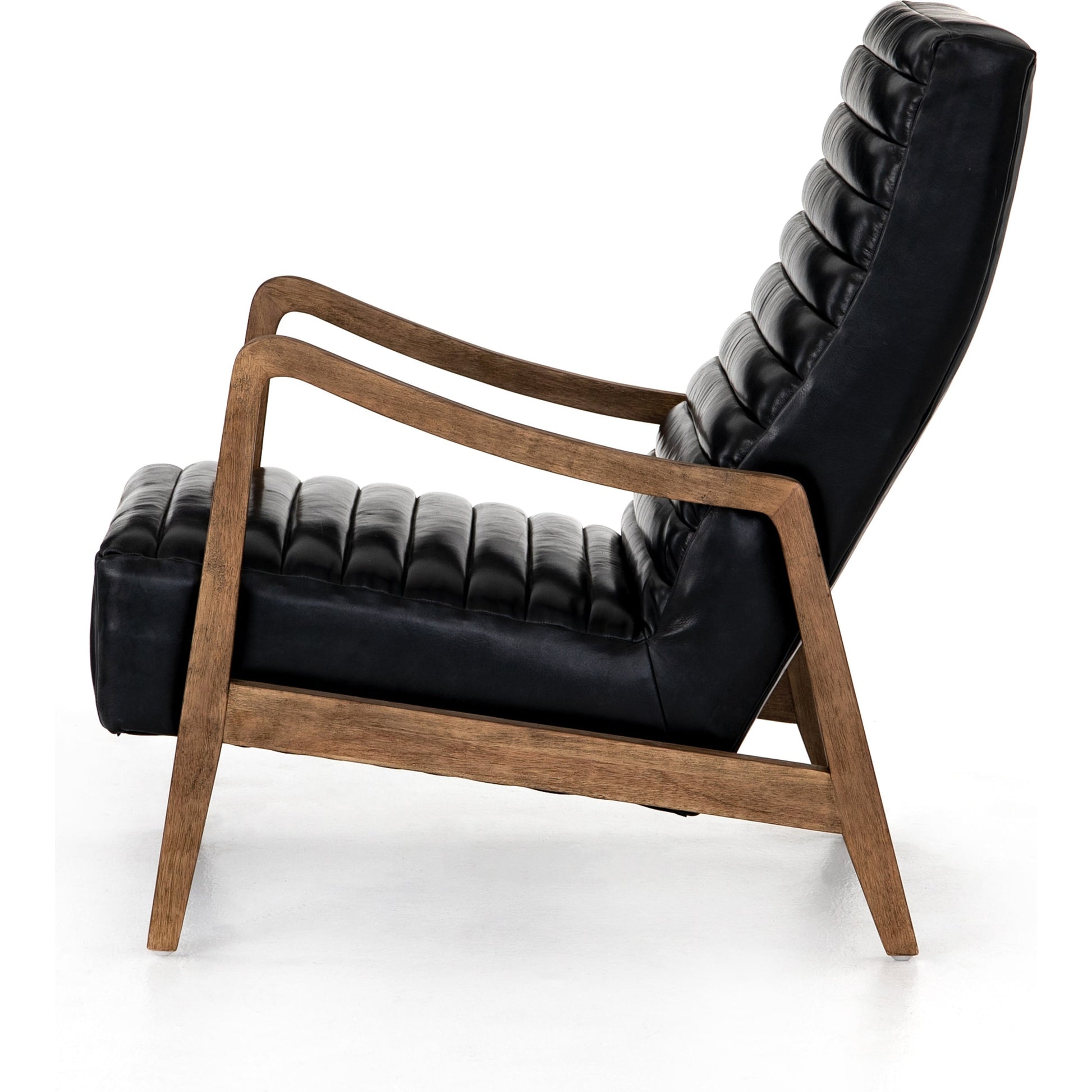 Chance Chair by Four Hands in dakota warm taupe, rubbed sienna brown. Made from top grain leather, solid parawood, 100% polyester in a modern style.