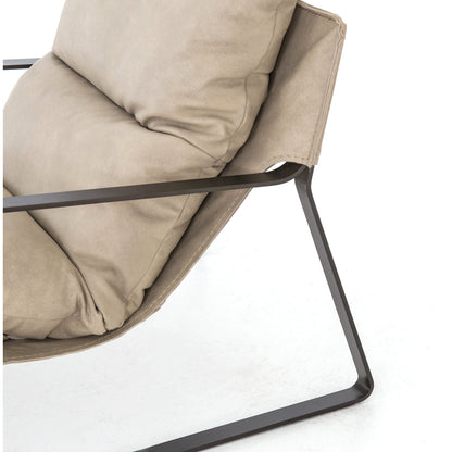Emmett Sling Chair by Four Hands. Made from top grain leather, iron, 100% polyester in a modern style.
